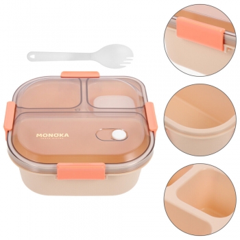 1pcs+Divided+Lunch+Box+Plastic+Child+Microwavable+Containers